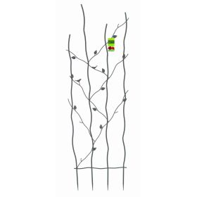 60-inch High Metal Garden Trellis with Climbing Vine Leaf Design 60-inch High Metal Garden Trellis with Climbing Vine Leaf Design