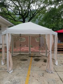 13 Ft. W x 13 Ft. D x 9.2ft Pop-Up Gazebo Tent Outdoor Canopy Hexagonal Canopies Gazebos & Pergolas 6 Sided for Patio Garden Backyard Sun Shelter