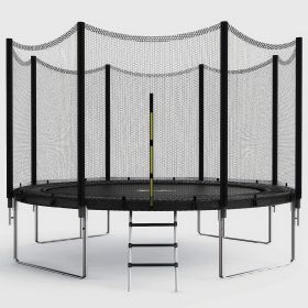 Simple Deluxe Trampoline for Kids with Safety Enclosure Net 14FT Wind Stakes Simple Deluxe 400LBS Weight Capacity Outdoor Backyards Trampolines w