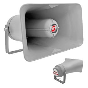 5 CORE 6" x 10" Outdoor PA Horn Loudspeaker 20 Watt RMS (200W PMPO) Loud Sound Megaphone Driver Horns w 400Hz-5KHz Frequency 8 Ohm Waterproof Wea