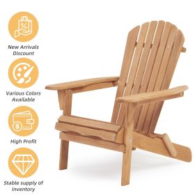 Wooden Outdoor Folding Adirondack Chair Set of 2 Wood Lounge Patio Chair for Garden,Garden, Lawn, Backyard, Deck, Pool Side, Fire Pit,Half Assemb