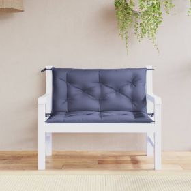 Garden Bench Cushions 2pcs Navy Blue 39.4"x19.7"x2.8" Oxford Fabric