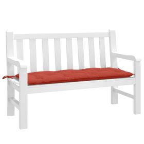 Garden Bench Cushion Melange Red 47.2"x19.7"x2.8" Fabric