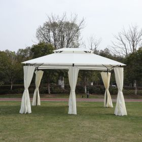 13x10 Outdoor Patio Gazebo Canopy Tent With Ventilated Double Roof And Mosquito net(Detachable Mesh Screen On All Sides),Suitable for Lawn, Garde