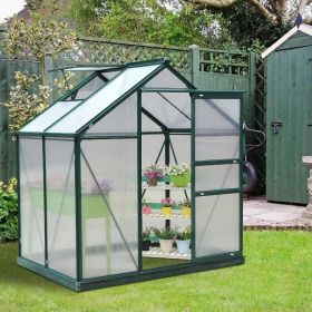 6'L x 4'W 7'H Portable Walk-In / Garden polycarbonate walk-in greenhouse