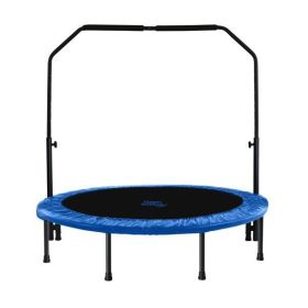 40"/48" Mini Trampoline with Adjustable Handbar ‚Äì Round Foldable Rebounder Fitness Trampoline for Kids & Adults