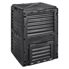 VEVOR Garden Compost Bin 80 Gal, BPA Free Composter, Large Capacity Outdoor Composting Bin with Top Lid and Bottom Door, Easy Assembling, Lightwe