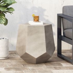 Outdoor CALGARY SIDE TABLE,Light Grey