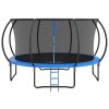 VEVOR 14FT Trampoline, 450 lbs Trampoline with Enclosure Net, Ladder, and Curved Pole, Heavy Duty Trampoline with Jumping Mat and Spring Cover Padding