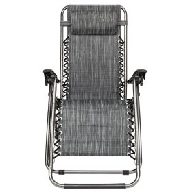 Infinity Zero Gravity Chair Pack 2 Outdoor Lounge Patio Chairs with Pillow and Utility Tray Adjustable Folding Recliner for Deck Patio Beach Yard