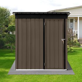 Metal garden sheds 5ft√ó4ft outdoor storage sheds Brown + Black