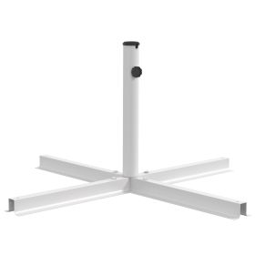 Outsunny Outdoor Universal Cross Brace Stand for Small Offset Umbrella or Large Market Umbrella, Cross Umbrella Base for Patio Umbrella, White