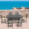 (Cushions In Random Colors)7-Piece Set Of Cast Aluminum Patio Furniture With Cushions(=OLD ITEM CODE W1710S00150)