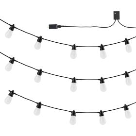 50FT RGB Outdoor String Lights Patio Waterproof Lights with APP Control