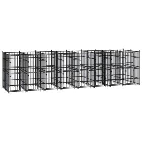 Outdoor Dog Kennel Steel 158.8 ft²