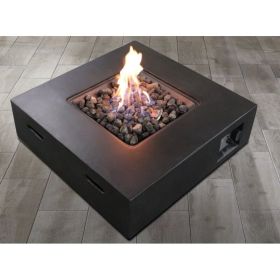 Fiber Reinforced Concrete Propane/Natural Gas Fire Pit table (Charcoal)