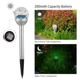 3 Pcs Outdoor Solar Lights IP44 Waterproof Ball RGB Light Garden Decor Lamp Landscape Christmas