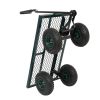 86*46*97cm Garden Iron Wood Four Wheel Square Garden Wagon Green RT