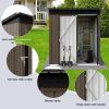 Metal garden sheds 5ft√ó4ft outdoor storage sheds Brown + Black