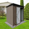 Metal garden sheds 5ft√ó4ft outdoor storage sheds Brown + Black