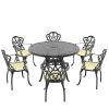 (Cushions In Random Colors)7-Piece Set Of Cast Aluminum Patio Furniture With Cushions(=OLD ITEM CODE W1710S00138)