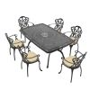 (Cushions In Random Colors)7-Piece Set Of Cast Aluminum Patio Furniture With Cushions(=OLD ITEM CODE W1710S00156)