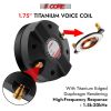 5 CORE Horn Speaker Tweeter Compression Driver 1.75 Inch Titanium Voice Coil 600W Max 8 Ohm 300 Watts RMS Loud 105dB 18 Oz 110mm Magnet- Screw-on Thro