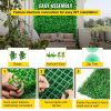 VEVOR Artificial Boxwood Panels, 12 PCS 20"x20" Boxwood Hedge Wall Panels, PE Artificial Grass Backdrop Wall 1.6"