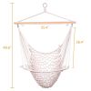 Free shipping 2pcs Indoor Outdoor Garden Cotton Hanging Rope Air/Sky Chair Swing Beige Hammocks  YJ