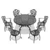 (Cushions In Random Colors)7-Piece Set Of Cast Aluminum Patio Furniture With Cushions(=OLD ITEM CODE W1710S00138)