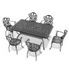 (Cushions In Random Colors)7-Piece Set Of Cast Aluminum Patio Furniture With Cushions(=OLD ITEM CODE W1710S00150)