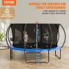 VEVOR 14FT Trampoline, 450 lbs Trampoline with Enclosure Net, Ladder, and Curved Pole, Heavy Duty Trampoline with Jumping Mat and Spring Cover Padding