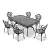 (Cushions In Random Colors)7-Piece Set Of Cast Aluminum Patio Furniture With Cushions(=OLD ITEM CODE W1710S00156)