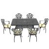 (Cushions In Random Colors)7-Piece Set Of Cast Aluminum Patio Furniture With Cushions(=OLD ITEM CODE W1710S00150)