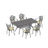 (Cushions In Random Colors)7-Piece Set Of Cast Aluminum Patio Furniture With Cushions(=OLD ITEM CODE W1710S00162)