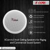 5 Core 6.5 inch Ceiling Speaker 60W Peak 2-Way Home Audio ‚Ä¢ In Wall Speakers w Tweeter - CL 6.5-12 2W