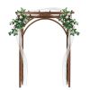 Free shipping 7FT  Beautiful And Practical Garden Arch Dark Brown YJ