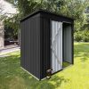 Metal garden sheds 5ft√ó4ft outdoor storage sheds Black