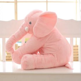 Soft Comfort Elephant Plush Toy  Accompany Sleeping Baby Sleep Child Pillow Leather Shell (Option: Pink-60cm)