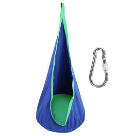 Children Kids Pod Swing Chair Furniture Swing Seat Indoor Outdoor blue (Color: Blue)