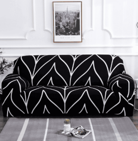 Elastic Universal Sofa Cover (Option: Black-145 185cm)