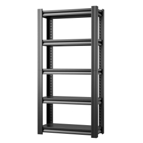 Garage Storage Shelves Heavy Duty, 5 Layers Adjustable Height Metal Shelving Unit, Suitable For Garage Basement, Industrial Shelves Practical She (Color: Black)