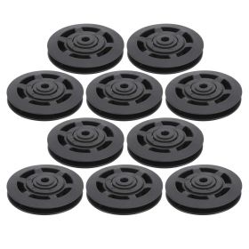 10Pcs/Set 95MM Universal Nylon Bearing Pulley Wheel Replacement Gym Fitness Equipment (Option: as picture)