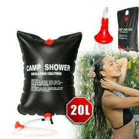 20L Camping Shower Portable Compact Solar Sun Heating Bath Bag Outdoor Travel (Option: Default)