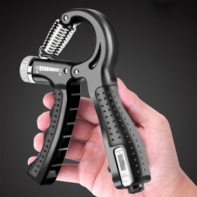 Single Pack Professional Hand Grip Strength Trainer, Carbon Fiber Foam Arm Muscle Finger Rehabilitation Fitness Equipment Hand Grip Strength Powe (Color: Black)