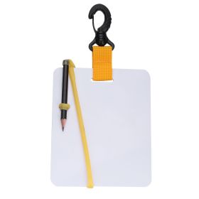 Underwater Writing Slate Board with Swivel Clip and Pencil for Water Sports Diving Swimming (Option: as picture)