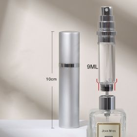 Perfume Vaporizers Bottled Bottoms Filled With Perfume High-end Travel Portable Spray Small Sample Empty Bottle Dispenser (Option: 9ML Silver)