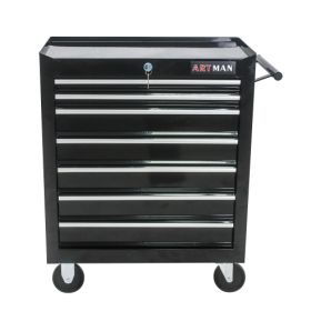 7-drawer Multifunctional Tool Cart (Color: Black)