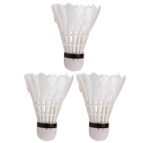 3pcs Goose Feather Shuttlecocks Badminton Ball Game Training Equipment (Option: as picture)