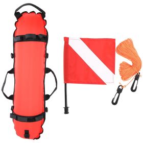 KEEP DIVING Scuba Diving Inflation Torpedo Buoy Signal Float Ball & Flag (Option: as picture)